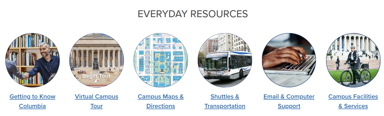 Columbia Everyday Resources icons