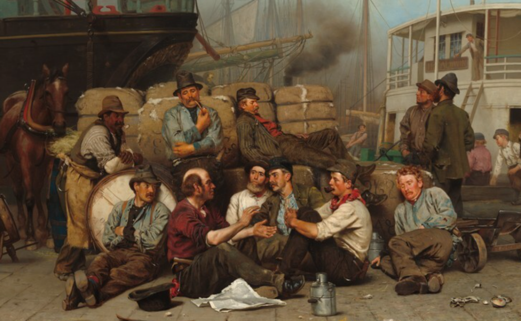 The Longshoremen's Noon, 1879, by John George Brown